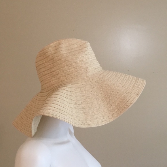Silence + Noise UO Straw Wide Brim Floppy Hat P/5/A888 - Picture 2 of 9